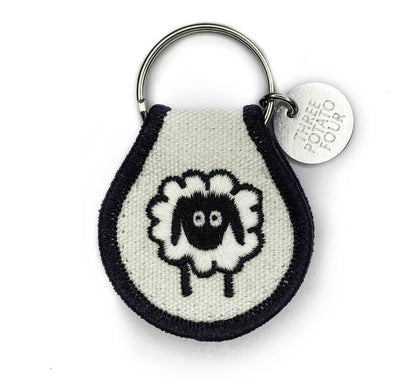 Patch Embroidered Key Chain- Black Sheep