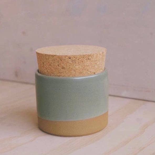Settle Ceramics Salt Jar with Cork Lid- Chaparral