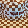 Call Your Mom Checkerboard Hat- Rust