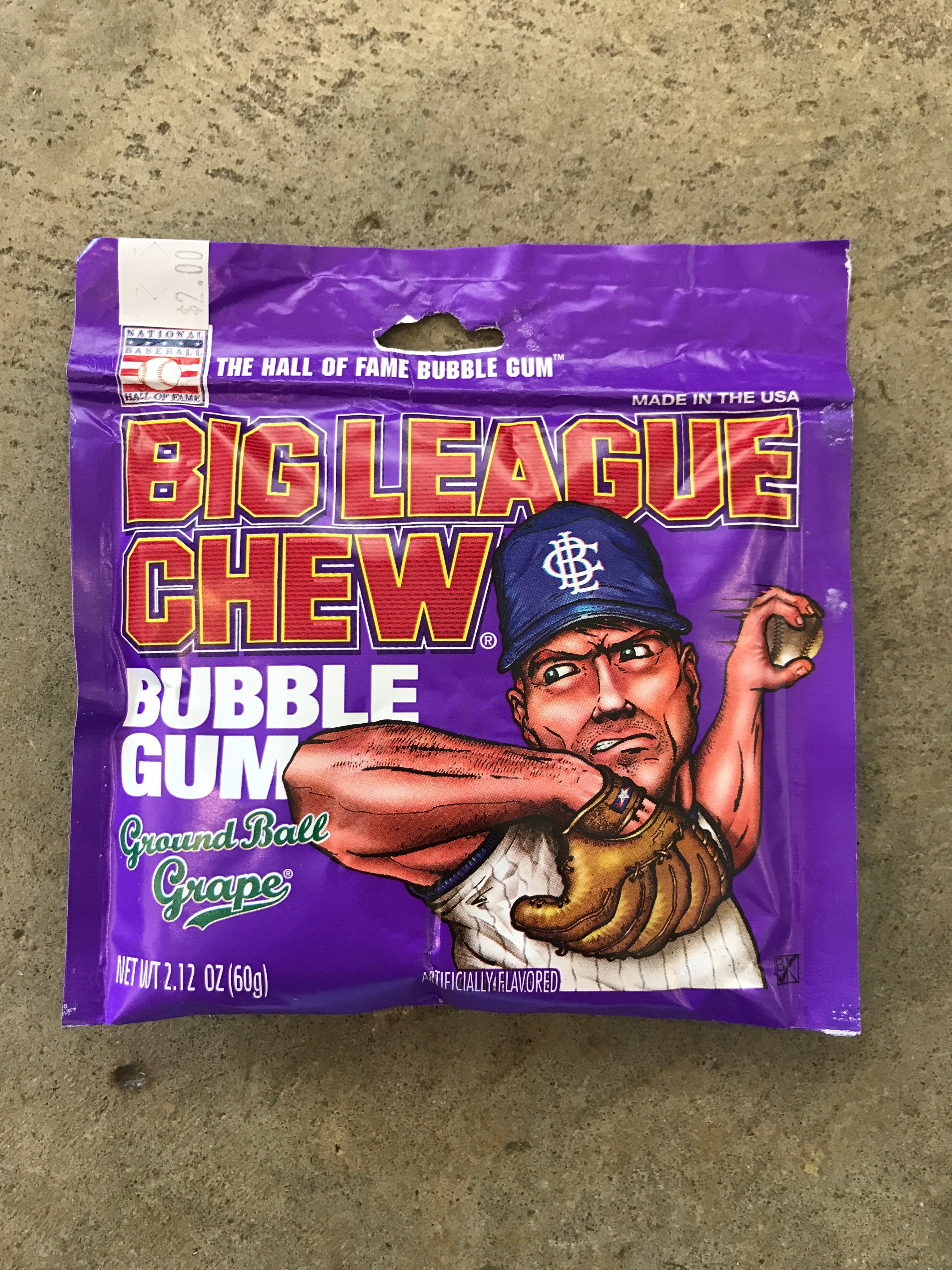 Big League Chew Bubble Gum, 2.12oz - Ground Ball Grape