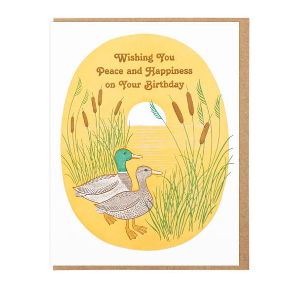 Mallard Ducks Birthday Greeting Card